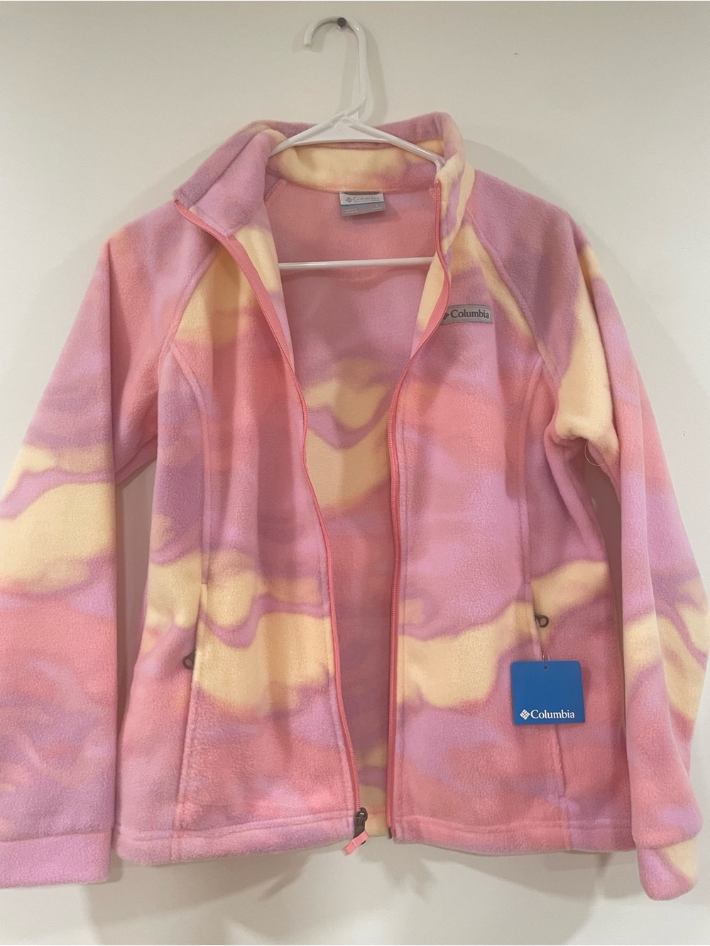 Columbia Kids Pink & Cream Swirl Fleece Jacket
